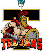 Trojans Mascot Colorix-M Acrylic Medal