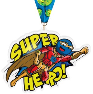  Exclusive Bowling Male Super Hero 5-Inch Colorix-M Acrylic Medal