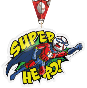  Exclusive Baseball Male Super Hero 5-Inch Colorix-M Acrylic Medal