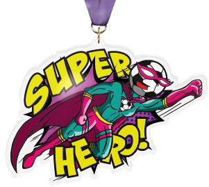  Exclusive Soccer Female Super Hero 5-Inch Colorix-M Acrylic Medal