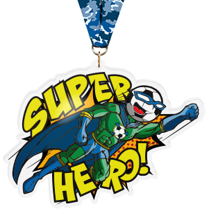  Exclusive Soccer Male Super Hero 5-Inch Colorix-M Acrylic Medal