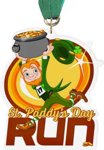 St. Paddy's Day Run Colorix-M Acrylic Medal