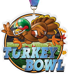 Turkey Bowl Colorix-M Acrylic Medal - 3.75 inch