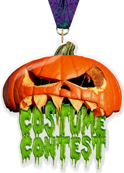 Halloween Jack-O-Lantern Costume Contest Acrylic Medal -  3.75 inch