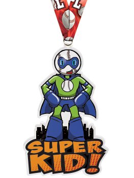 Exclusive Baseball Super Kid Acrylic Medal- 4 inch