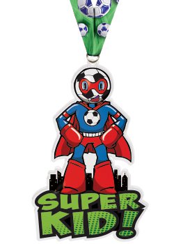 Exclusive Soccer Super Kid Acrylic Medal- 4 inch