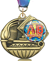 A-B Honor Roll Insert Academic Medal