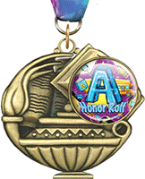 A Honor Roll Insert Academic Medal