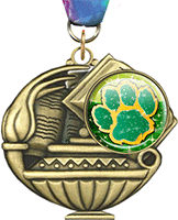 Paw Green & Gold Insert Academic Medal