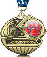 Paw Red & Blue Insert Academic Medal