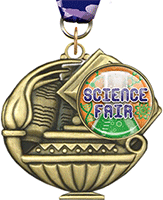 Science Fair Insert Academic Medal