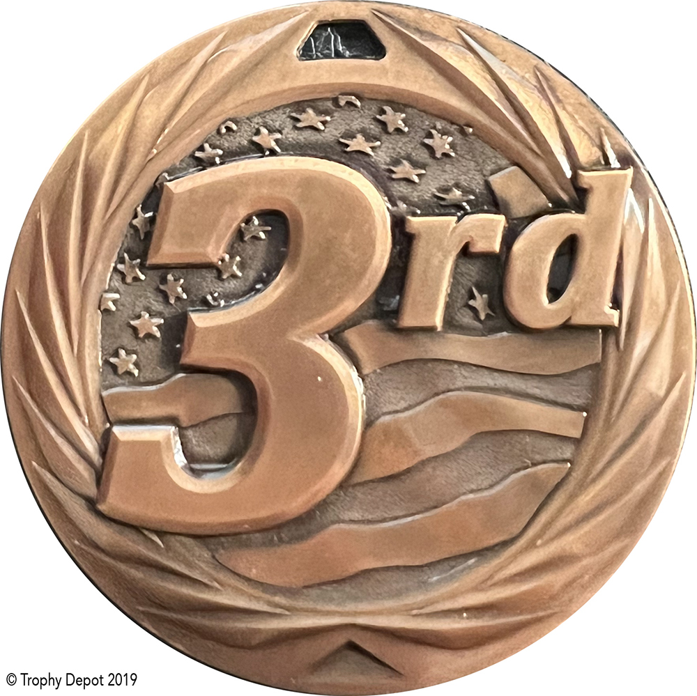 3rd 1.75 inch Blade 3D Diecast Medal