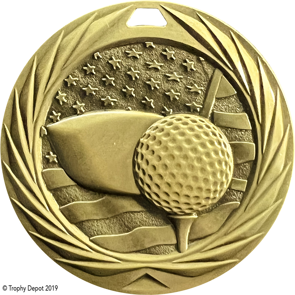 Golf 1.75 inch Blade 3D Diecast Medal