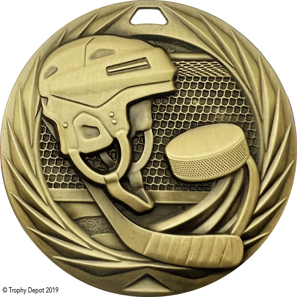 Hockey 1.75 inch Blade 3D Diecast Medal