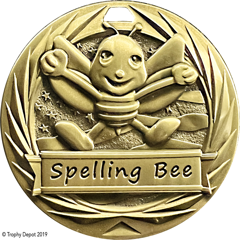 Spelling Bee 1.75 inch Blade 3D Diecast Medal
