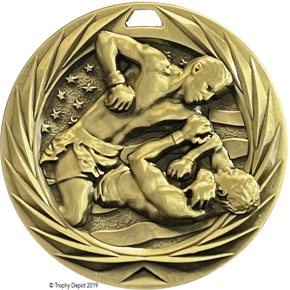 Mixed Martial Arts MMA 1.75 inch Blade 3D Diecast Medal