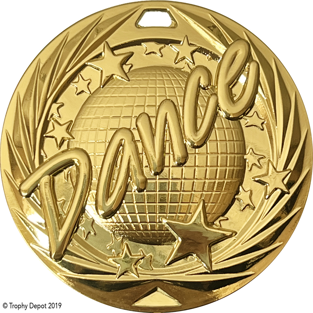 Dance Mirror Ball 1.75 inch Blade 3D Diecast Medal