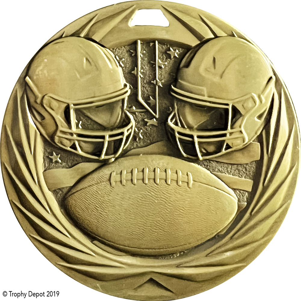 Football 2.75 inch Blade 3D Diecast Medal