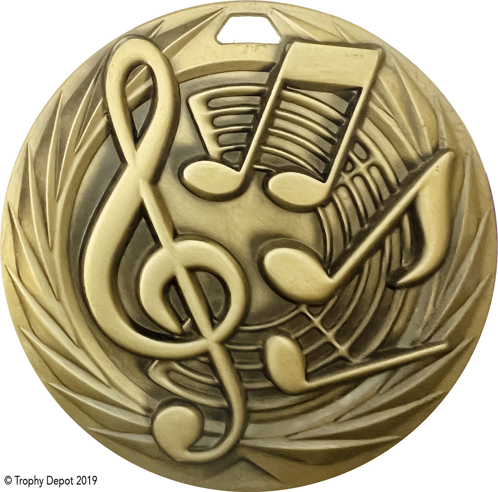Music 2.75 inch Blade 3D Diecast Medal