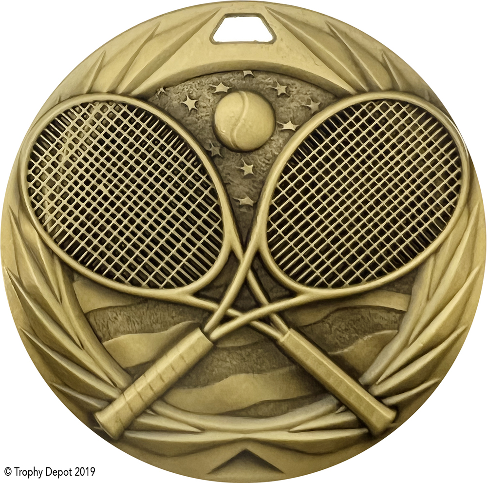 Tennis 2.75 inch Blade 3D Diecast Medal