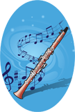 Music- Clarinet Oval Insert