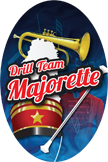 Music- Drill Team Majorette Oval Insert