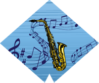 Music- Saxophone Diamond Insert