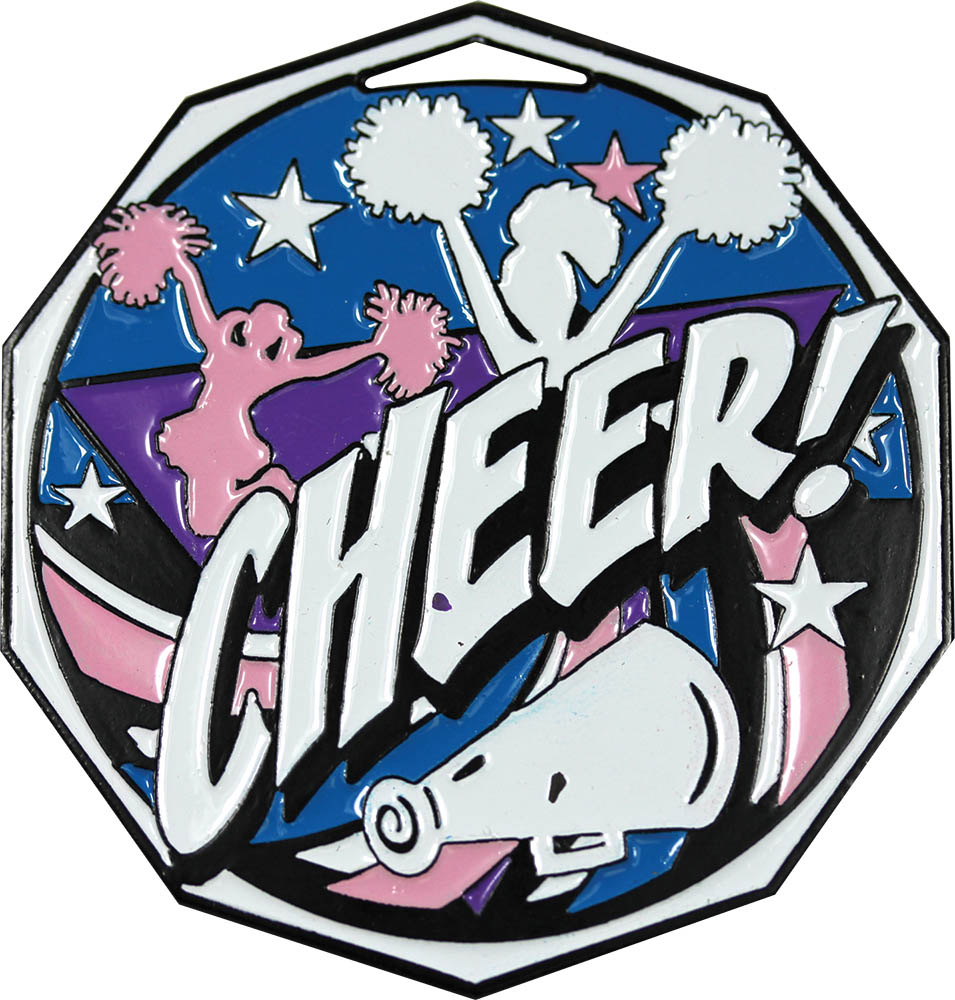 Cheer Decagon Painted Medal