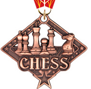 Chess Diamond Star Medal - Bronze