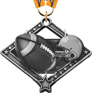 Football Diamond Star Medal - Silver