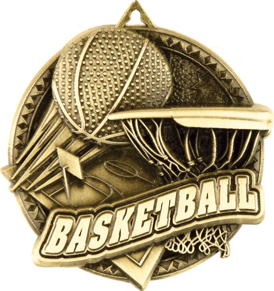 Basketball Ultra-Impact 3-D Medal