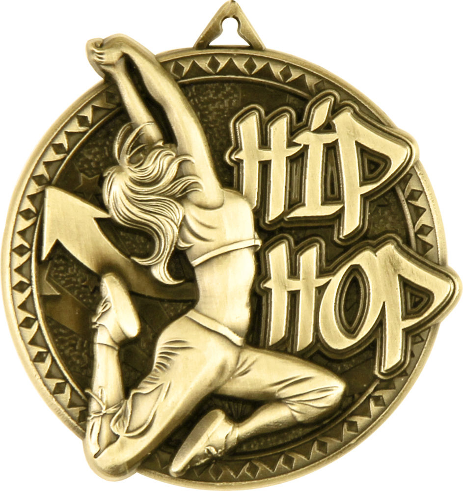 Dance Hip-Hop Female Ultra-Impact 3-D Medal