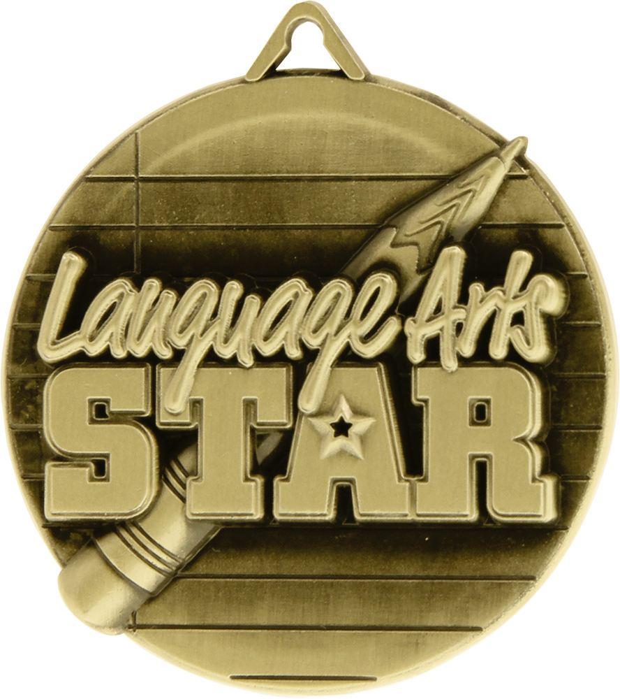 Language Arts Ultra-Impact 3-D Medal