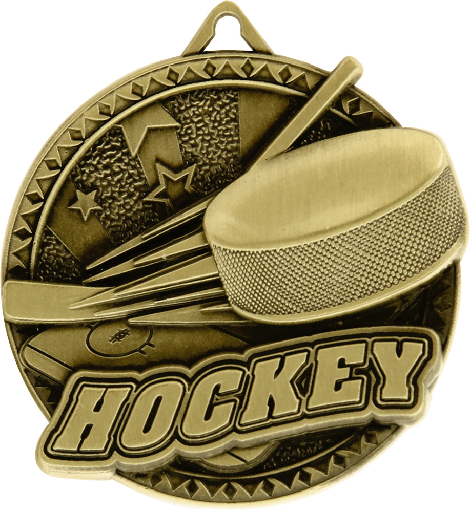 Hockey Ultra-Impact 3-D Medal
