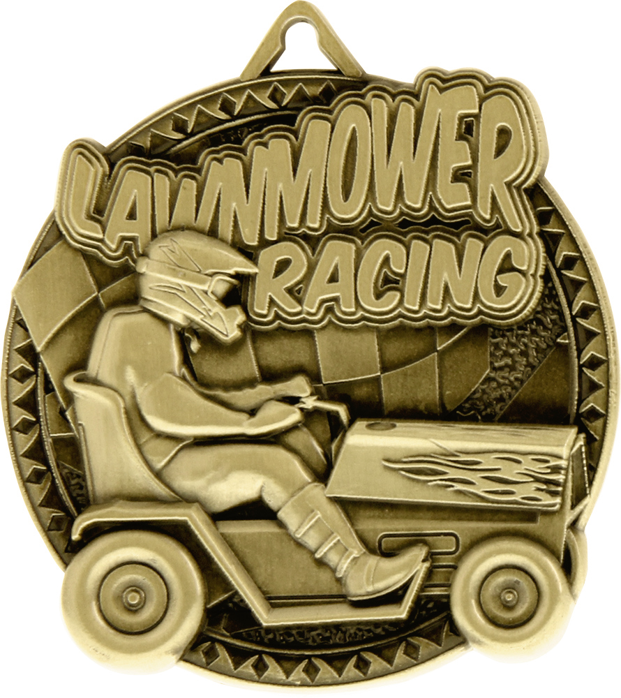 Lawnmower Racing Ultra-Impact 3-D Medal