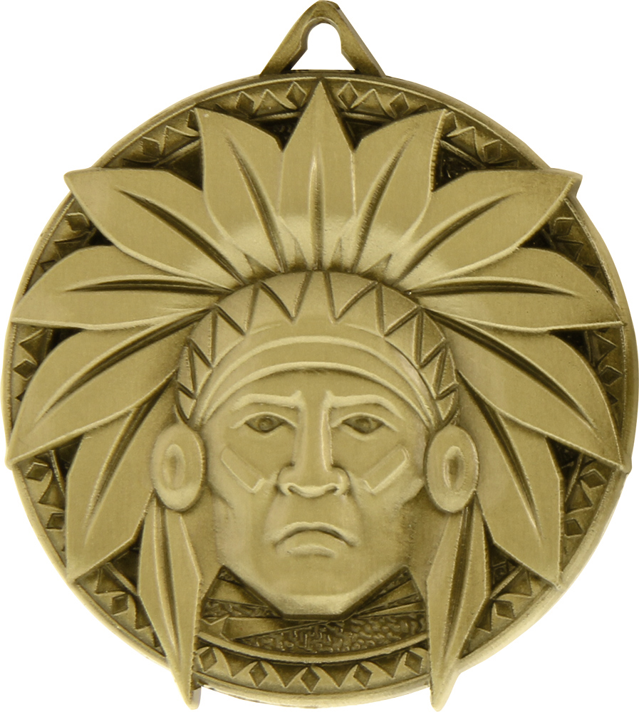 Mascot Chiefs/ Braves Ultra-Impact 3-D Medal