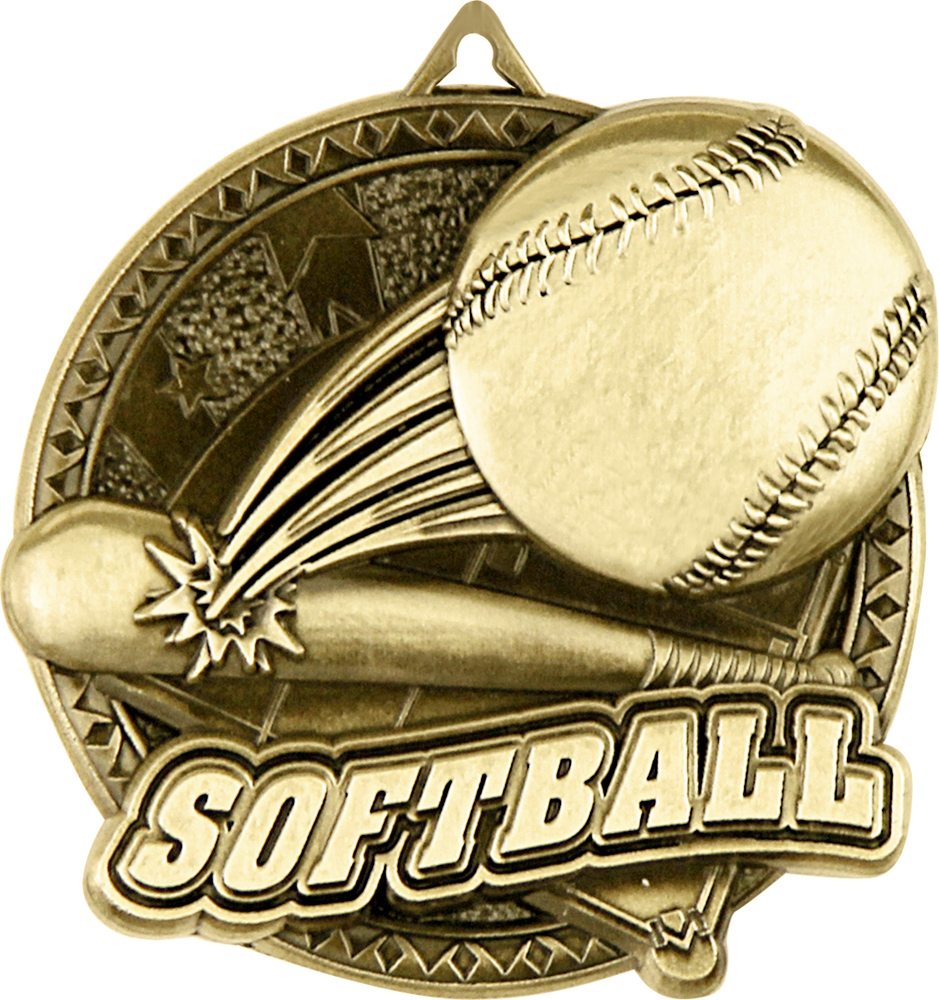 Softball Ultra-Impact 3-D Medal