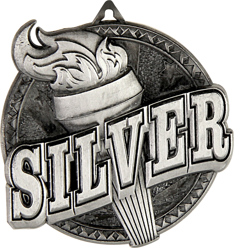 Silver Ultra-Impact 3-D Medal