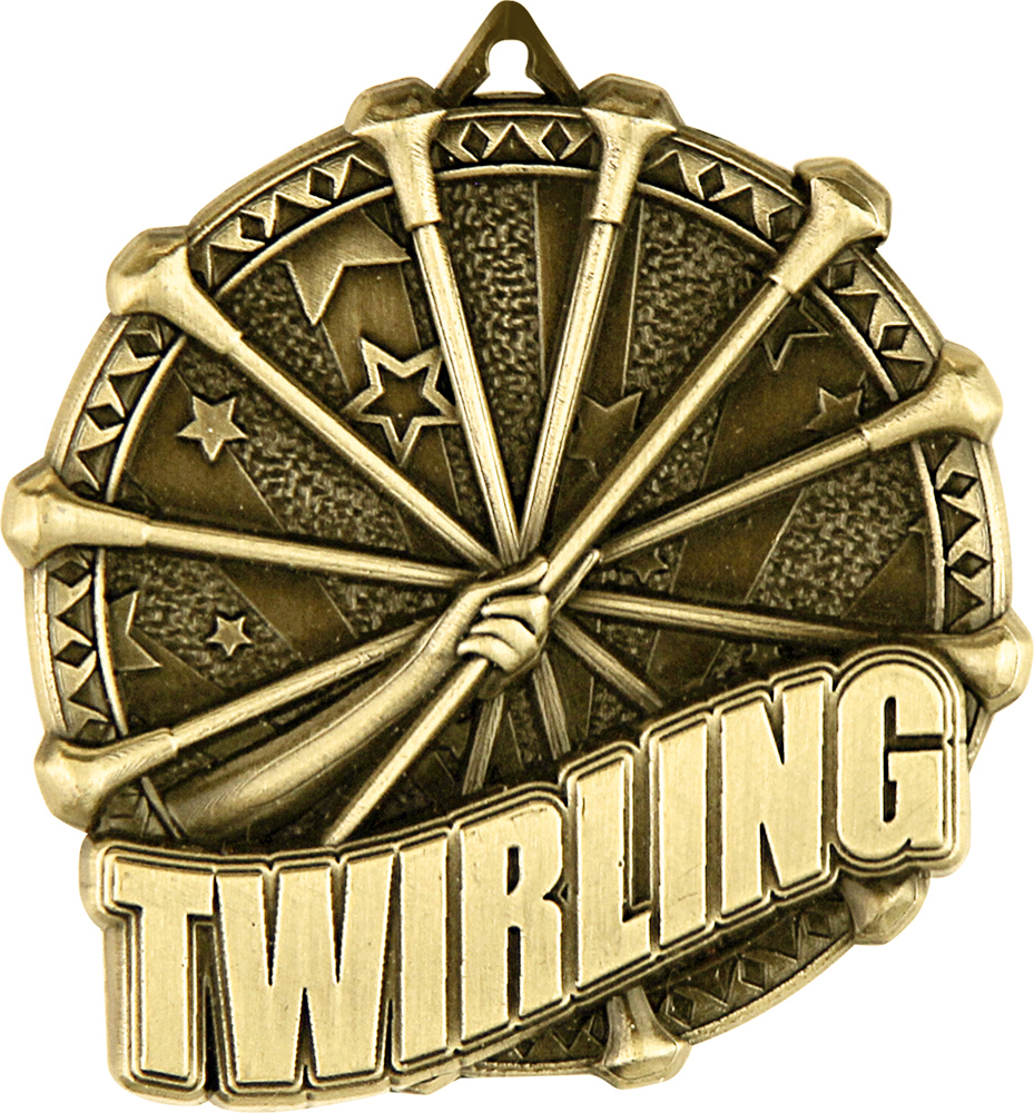 Twirling Ultra-Impact 3-D Medal