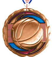 Basketball Epoxy Color Medal - Bronze