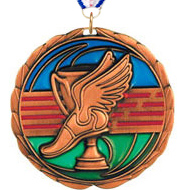 Track Epoxy Color Medal - Bronze