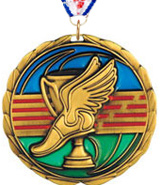 Track Epoxy Color Medal - Gold