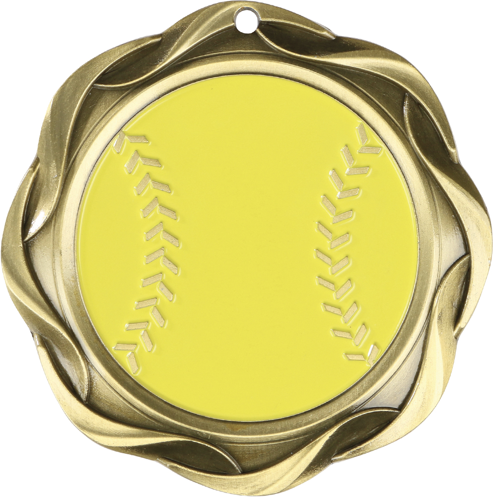 Softball Fusion Diecast Medal