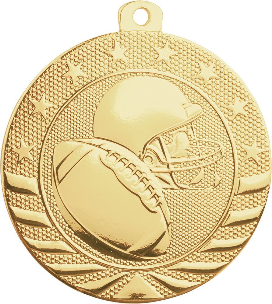 AM873B  METAL FOOTBALL MEDAL  SIZE 60MM DIA 6MM THICK FREE ENGRAVING IN FREE BOX 