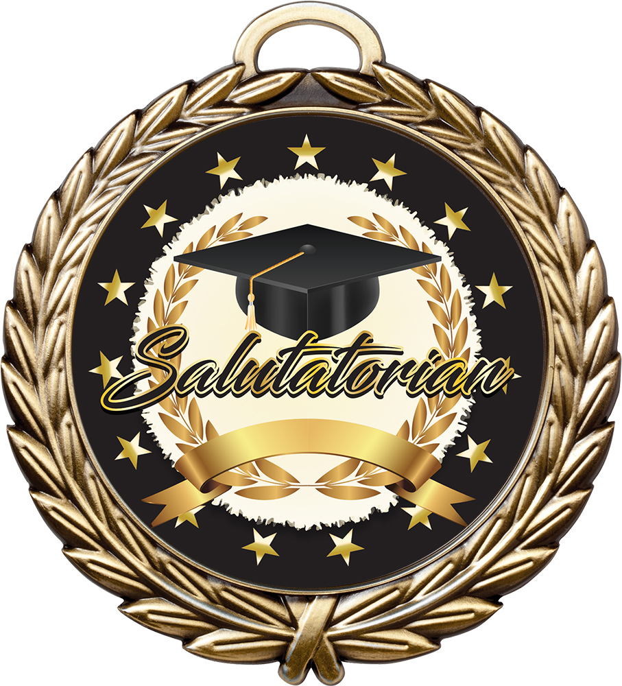 Valedictorian / Salutatorian XL Wreath Frame Insert Medal