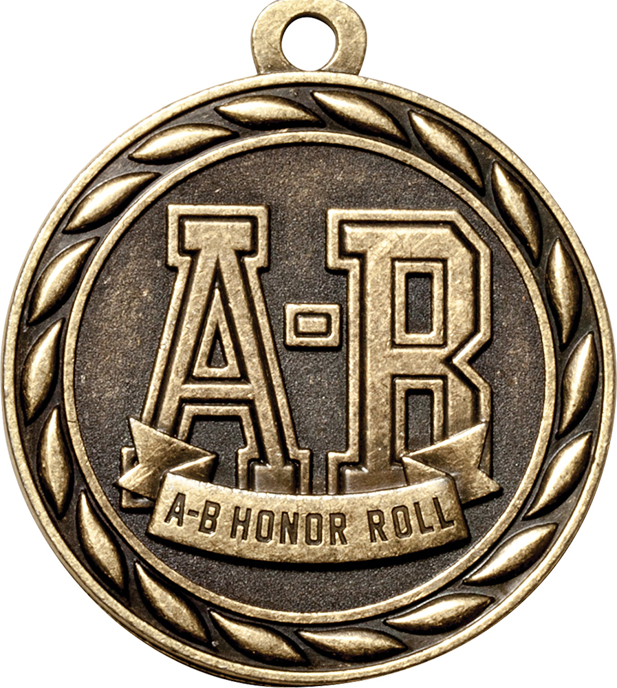A-B Honor Roll Scholastic Medal- Gold