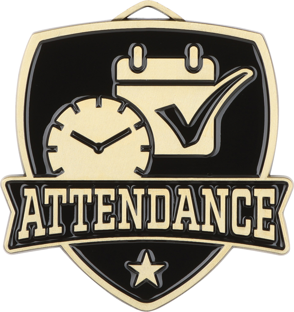 Attendance Banner Shield Medal