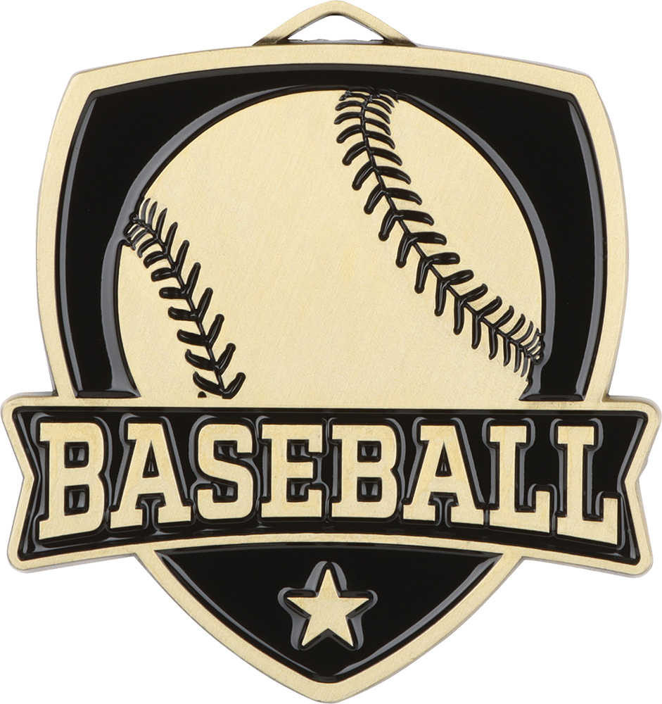 Baseball Banner Shield Medal