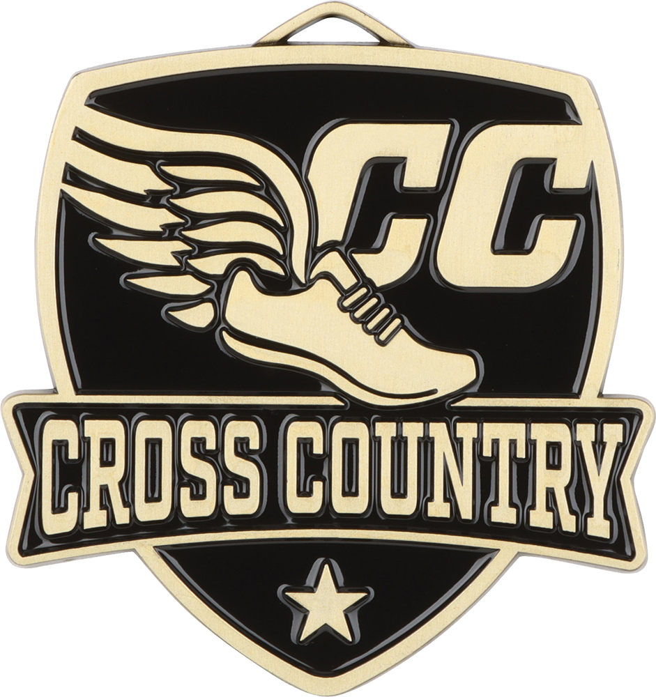 Cross Country Banner Shield Medal