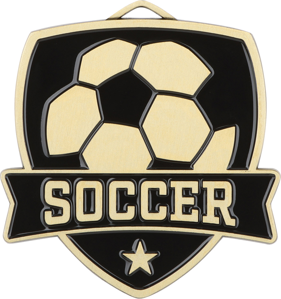 Soccer Banner Shield Medal